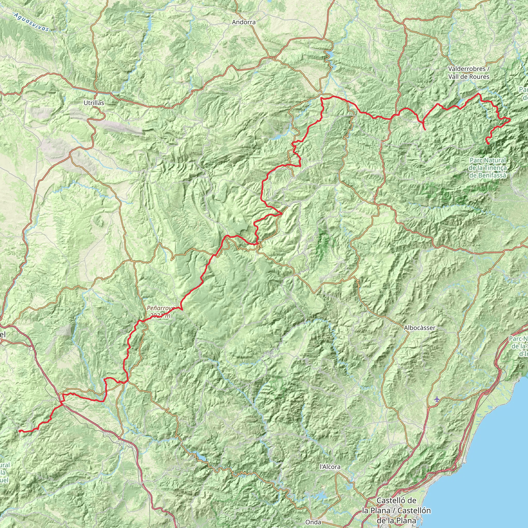 GR 8 Aragón mobile static map