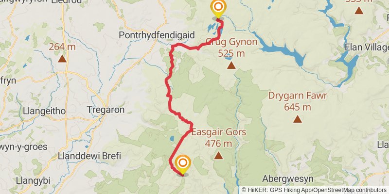 Cambrian Way stage 14 Map