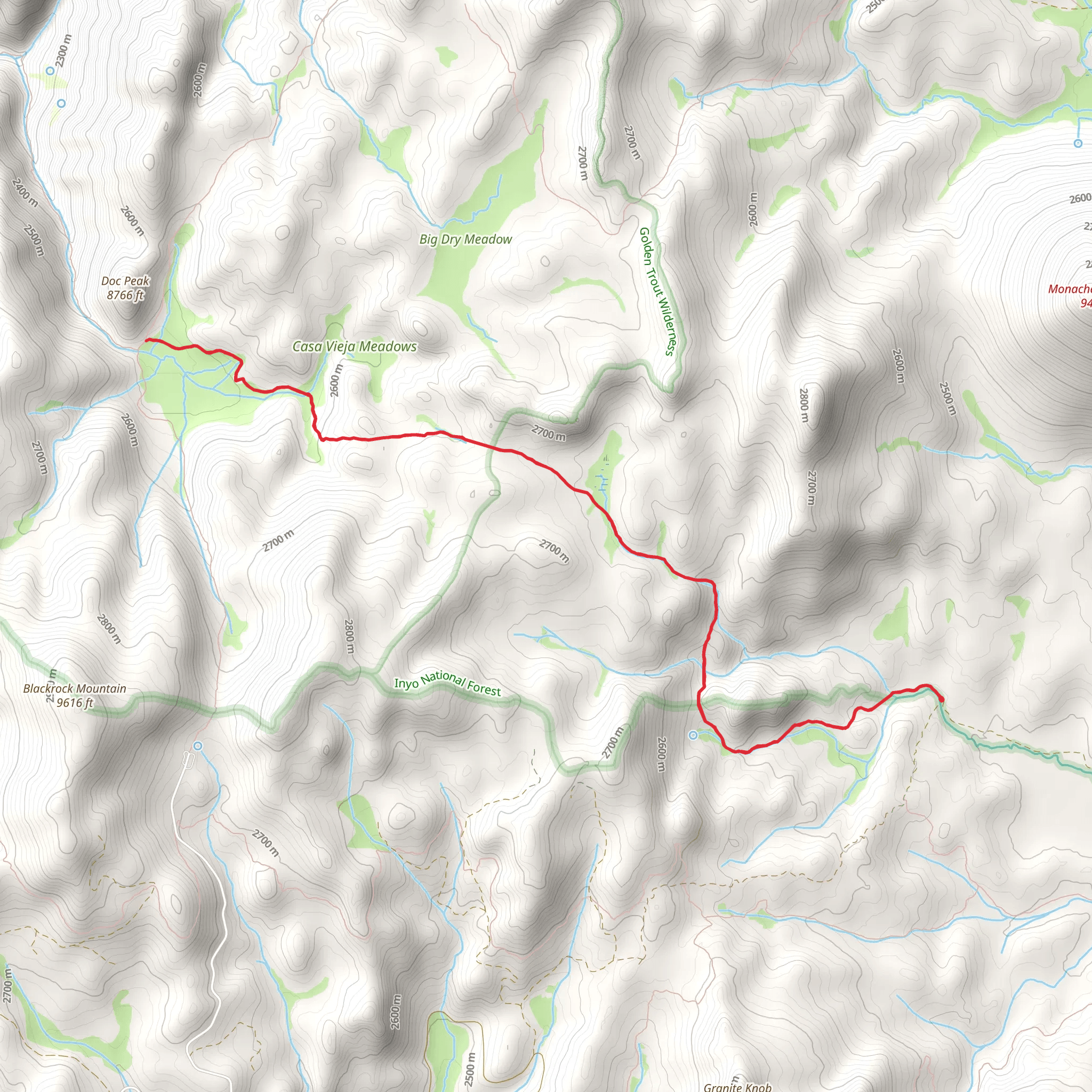 Snake Creek Trail mobile static map