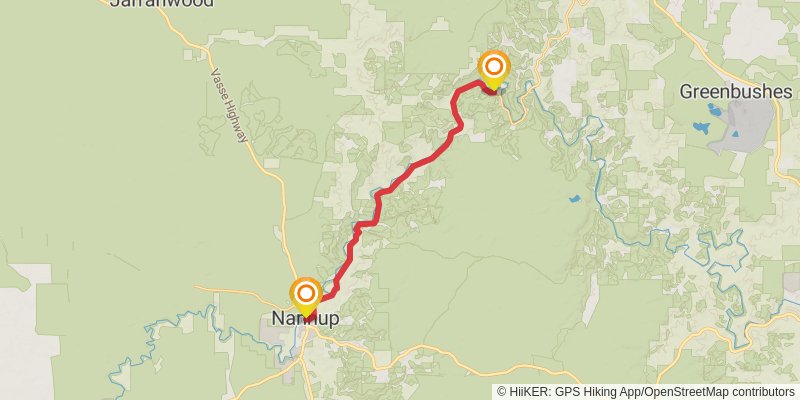 Blackwood River Track stage 3 Map