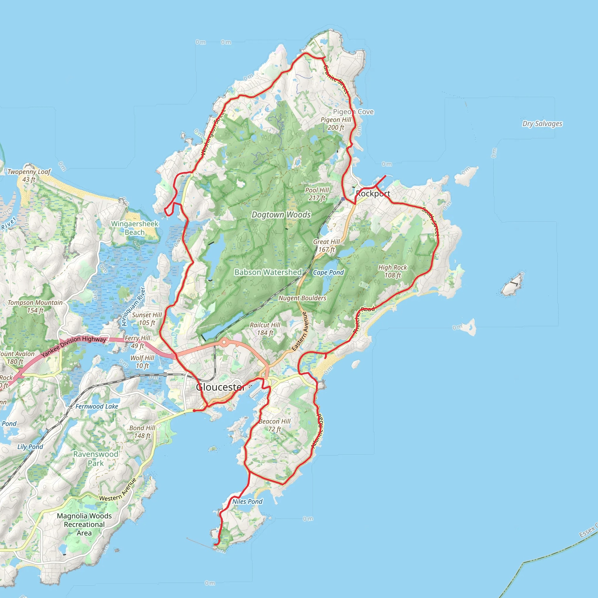 Gloucester - Rockport Loop mobile static map