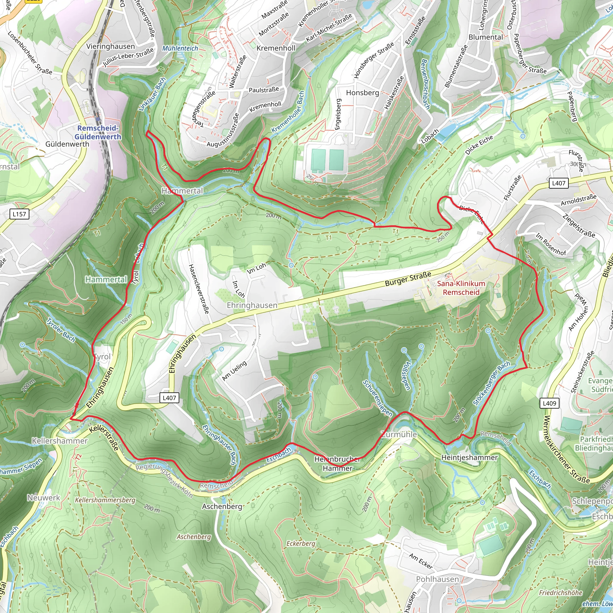 Ehringhausen Loop via Tyrol mobile static map