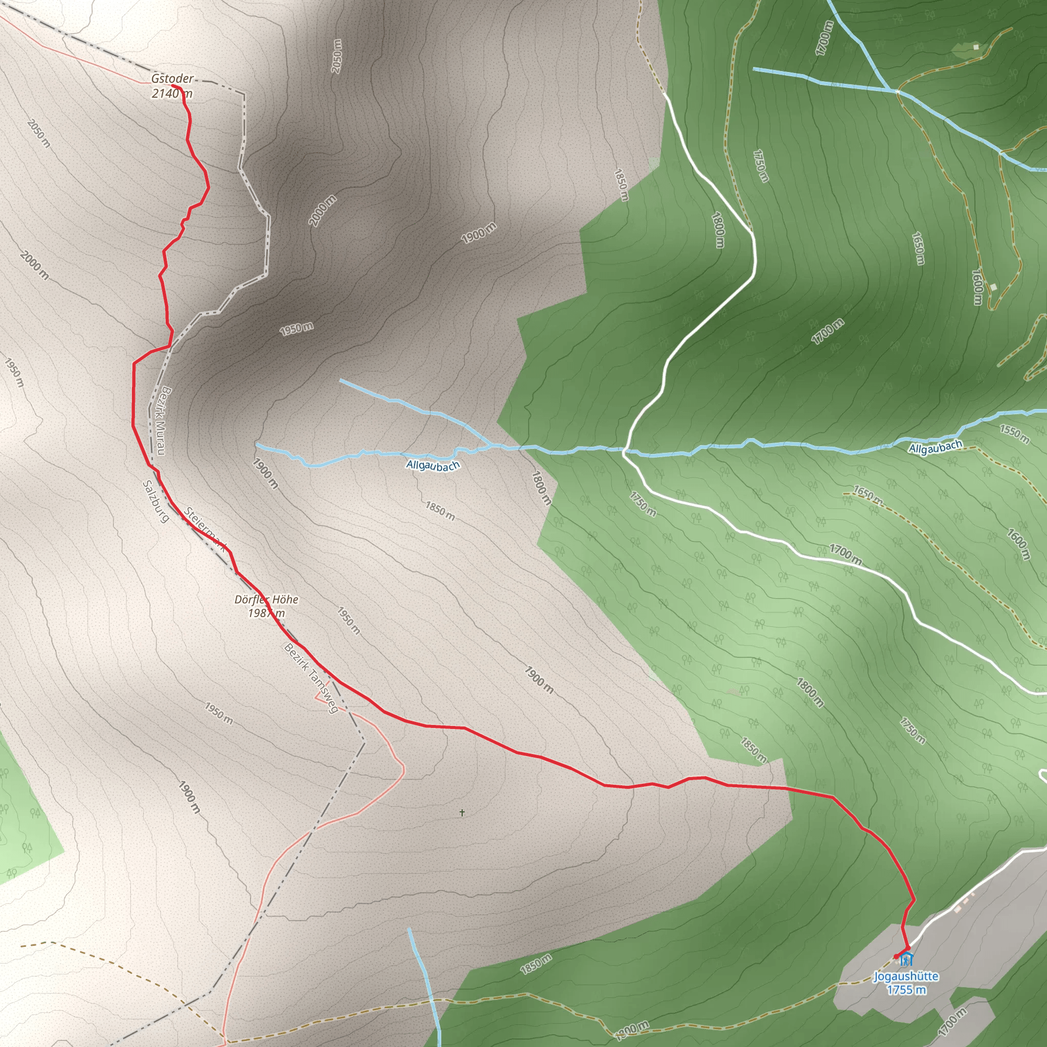 Gstoder Peak mobile static map