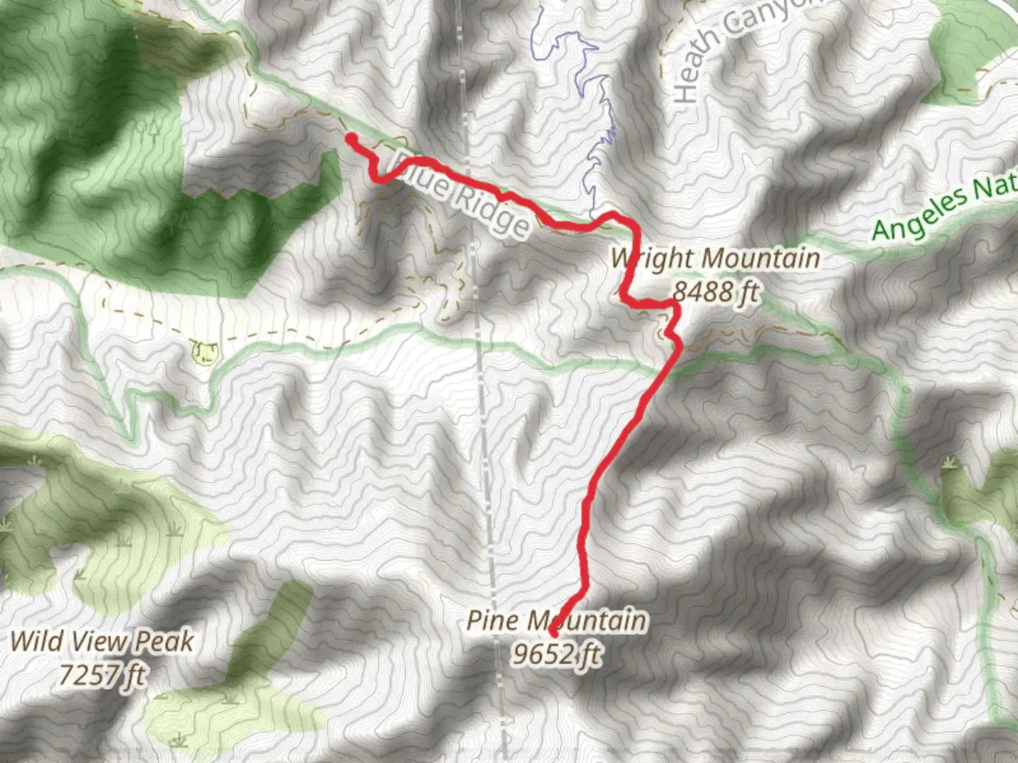 An image depicting the trail Pine Mountain via Pacific Crest Trail and its surrounding area.