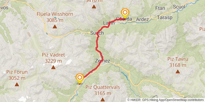 Camino Müstair-Geneva via Interlaken stage 5 Map