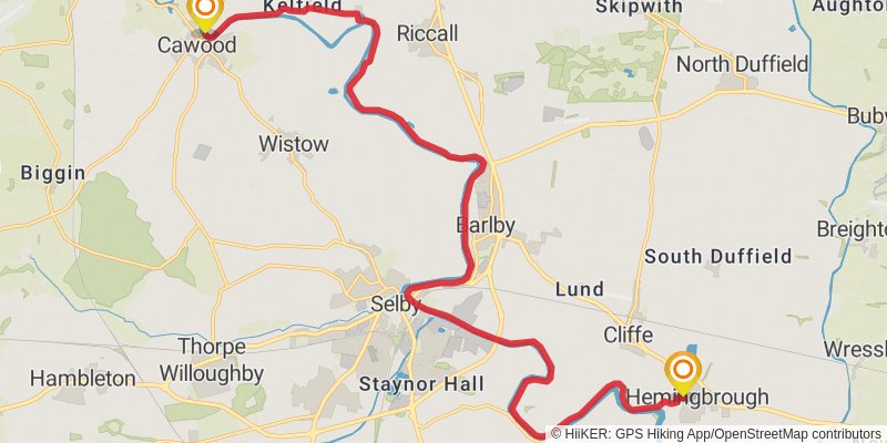 River Ouse Walk - Yorkshire stage 3 Map