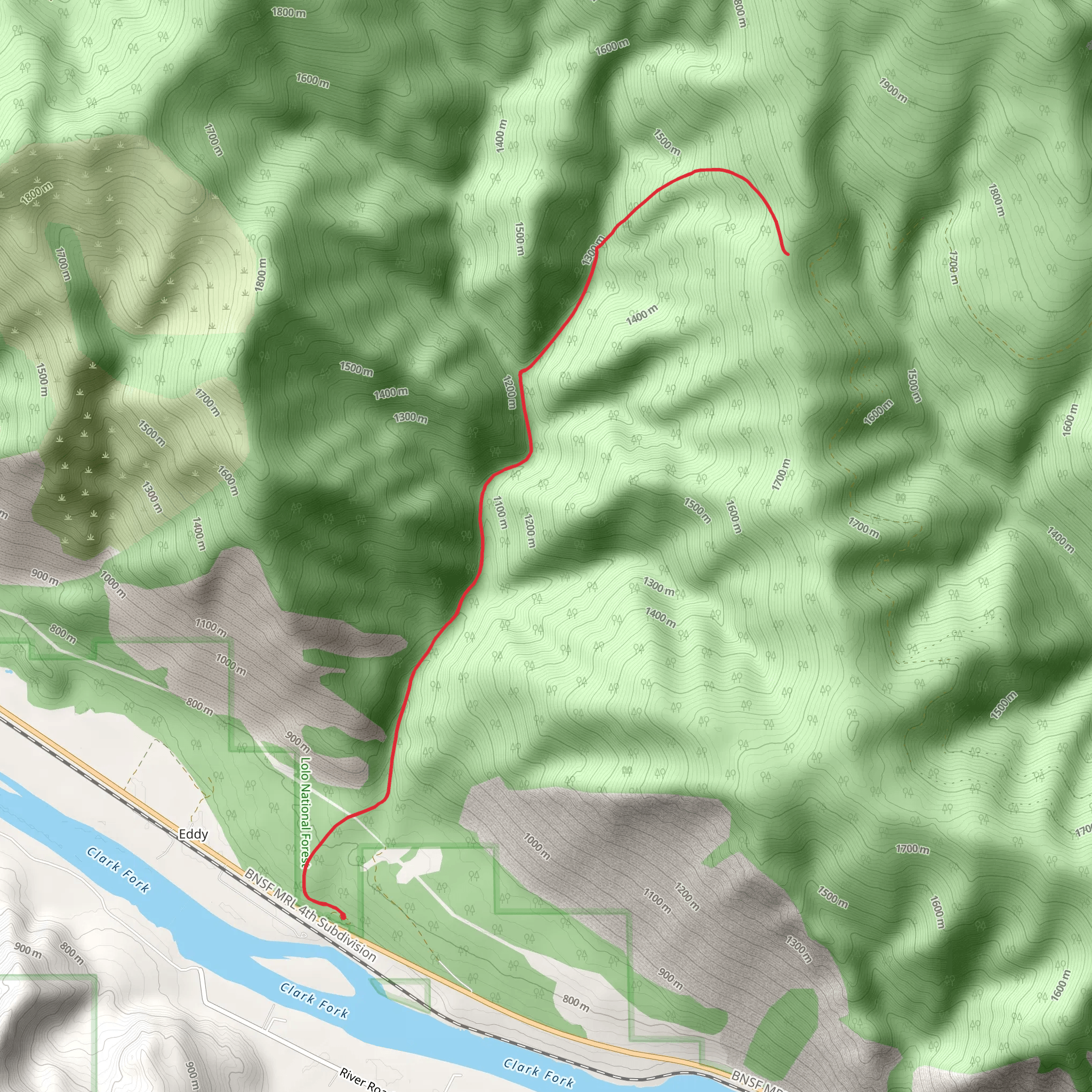 Munson Creek Trail mobile static map