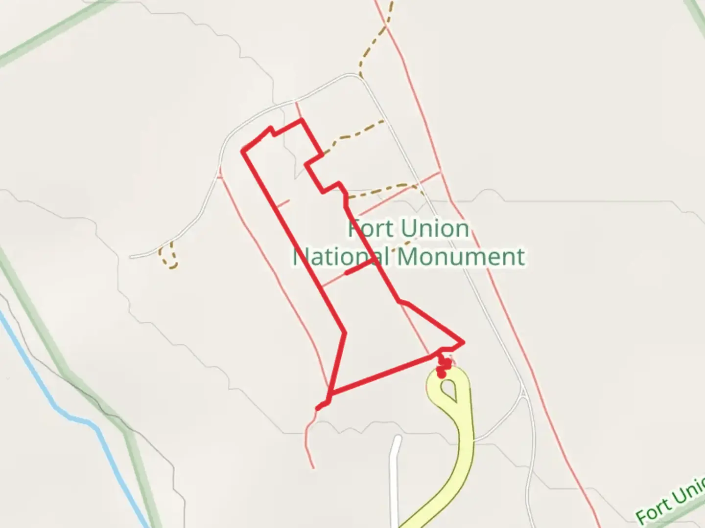 An image depicting the trail Fort Union National Monument Loop and its surrounding area.