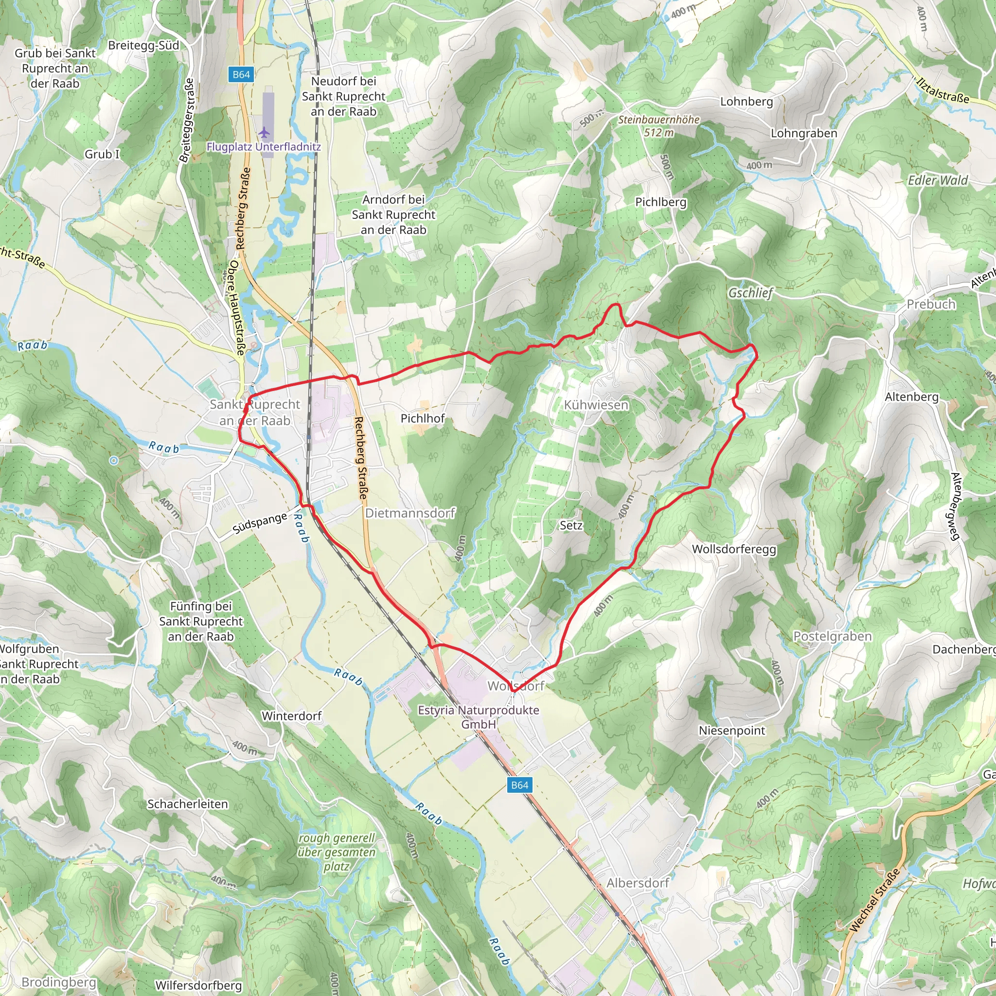 St Ruprecht an der Raab Panorama Trail mobile static map