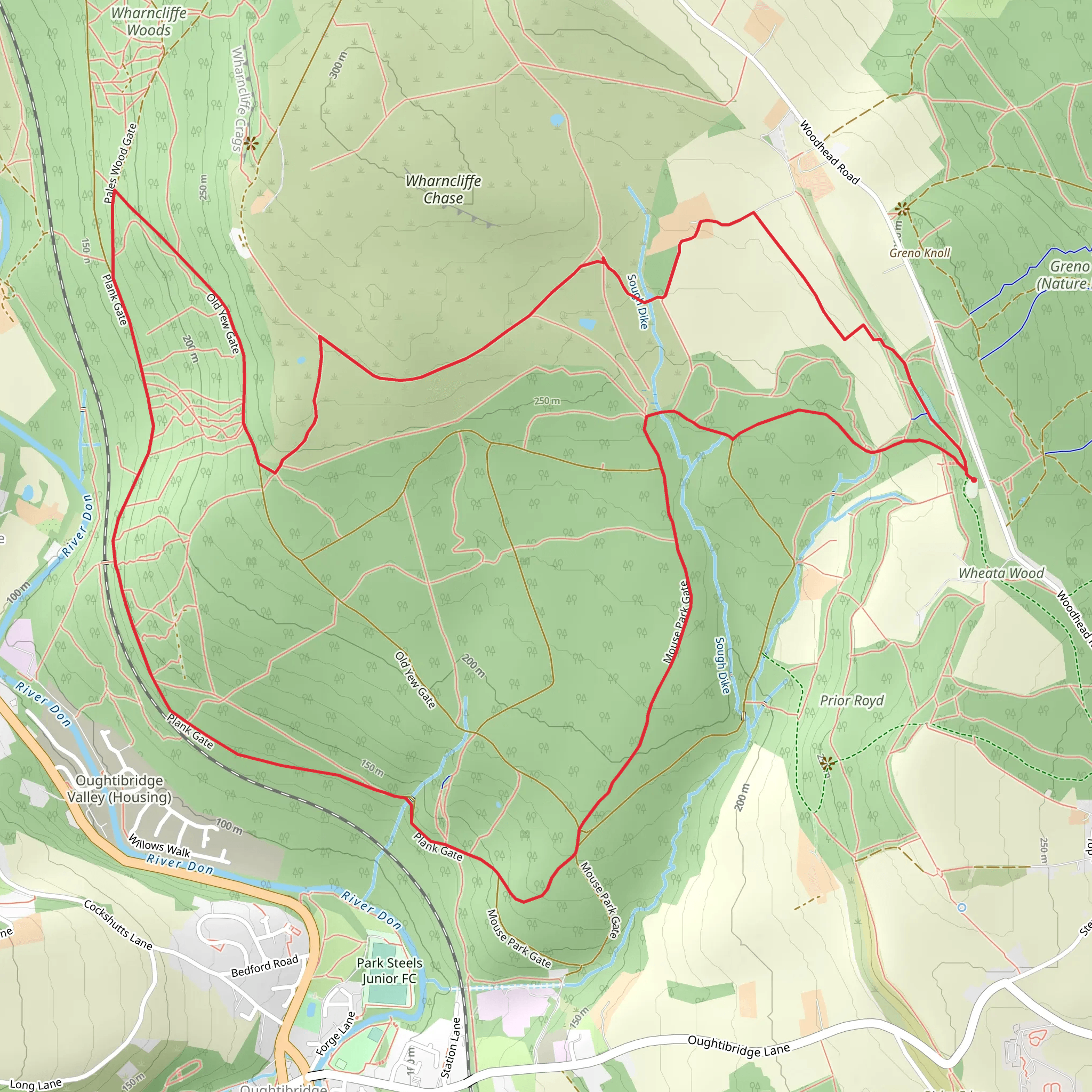 Wharncliffe Woods South Loop mobile static map