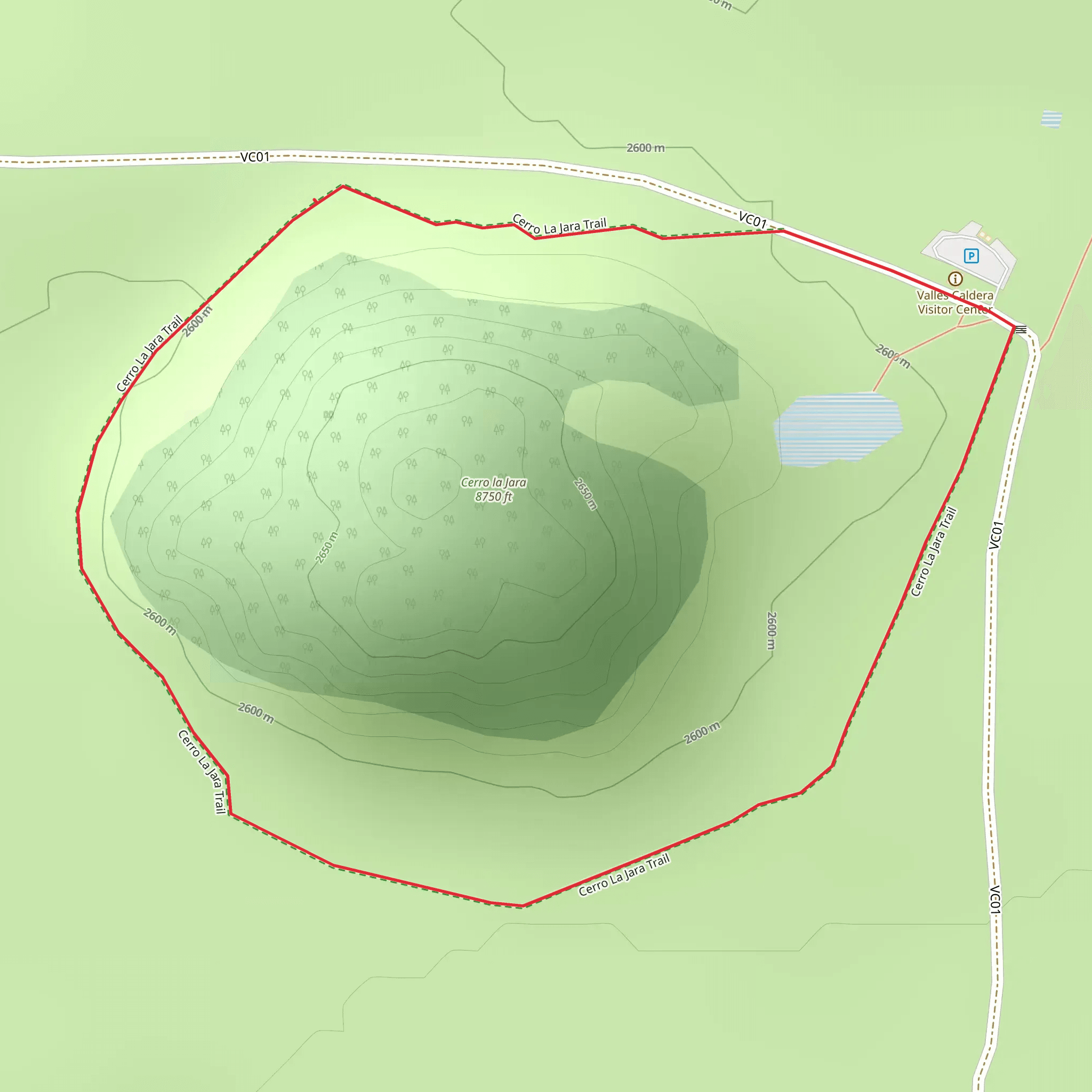 Cerro La Jara Loop Trail mobile static map