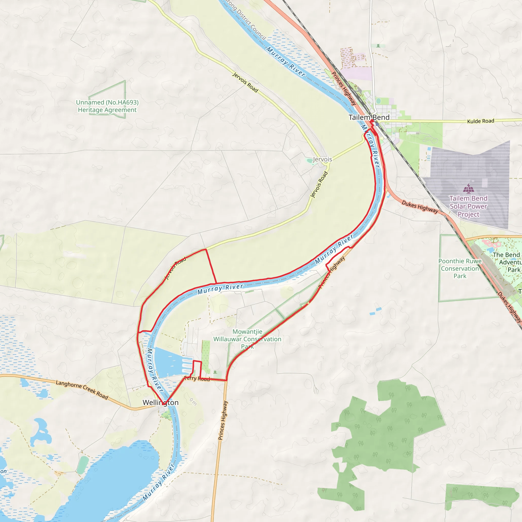 River Bend Heritage Trail mobile static map