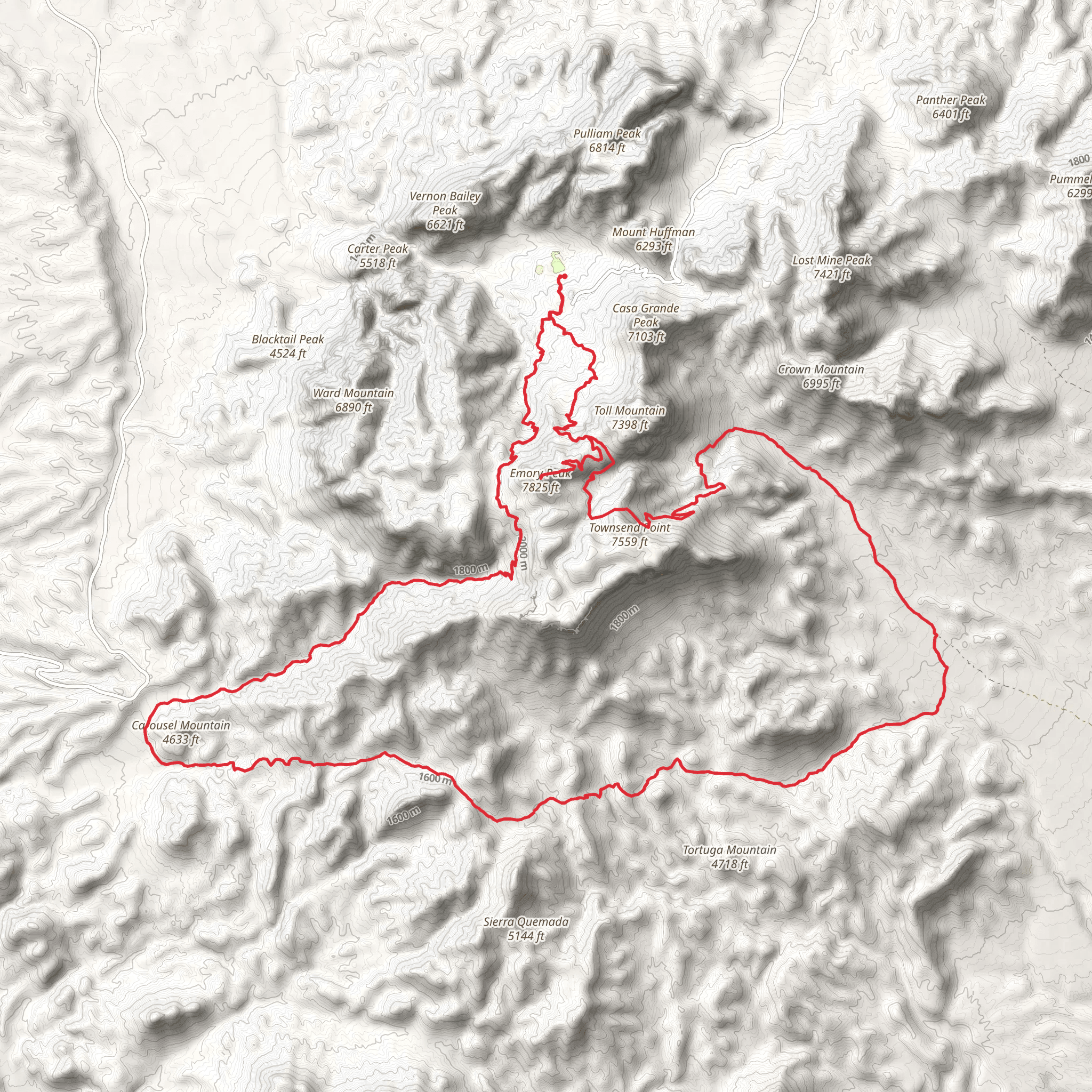 Outer Mountain Loop mobile static map