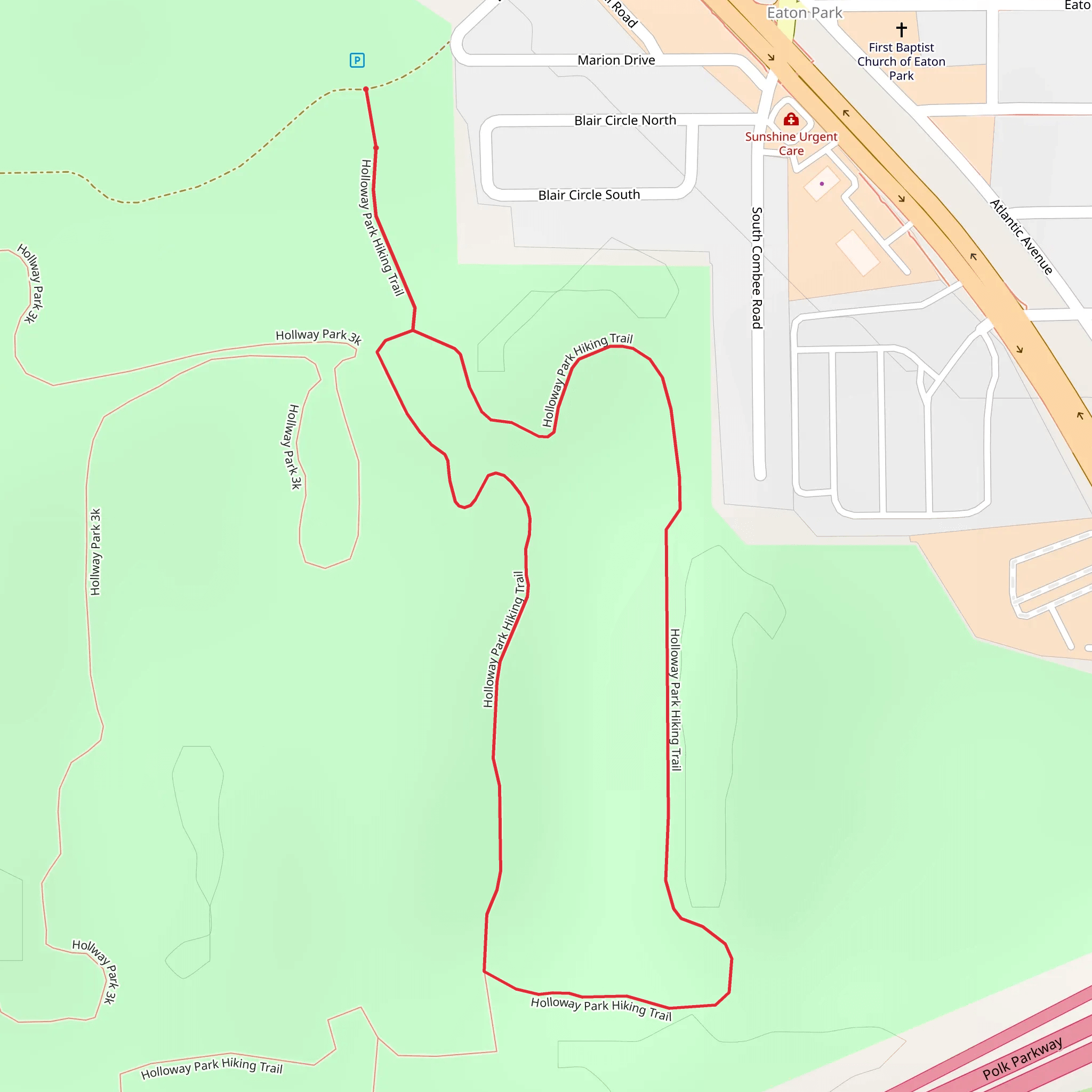 Holloway Park Loop mobile static map