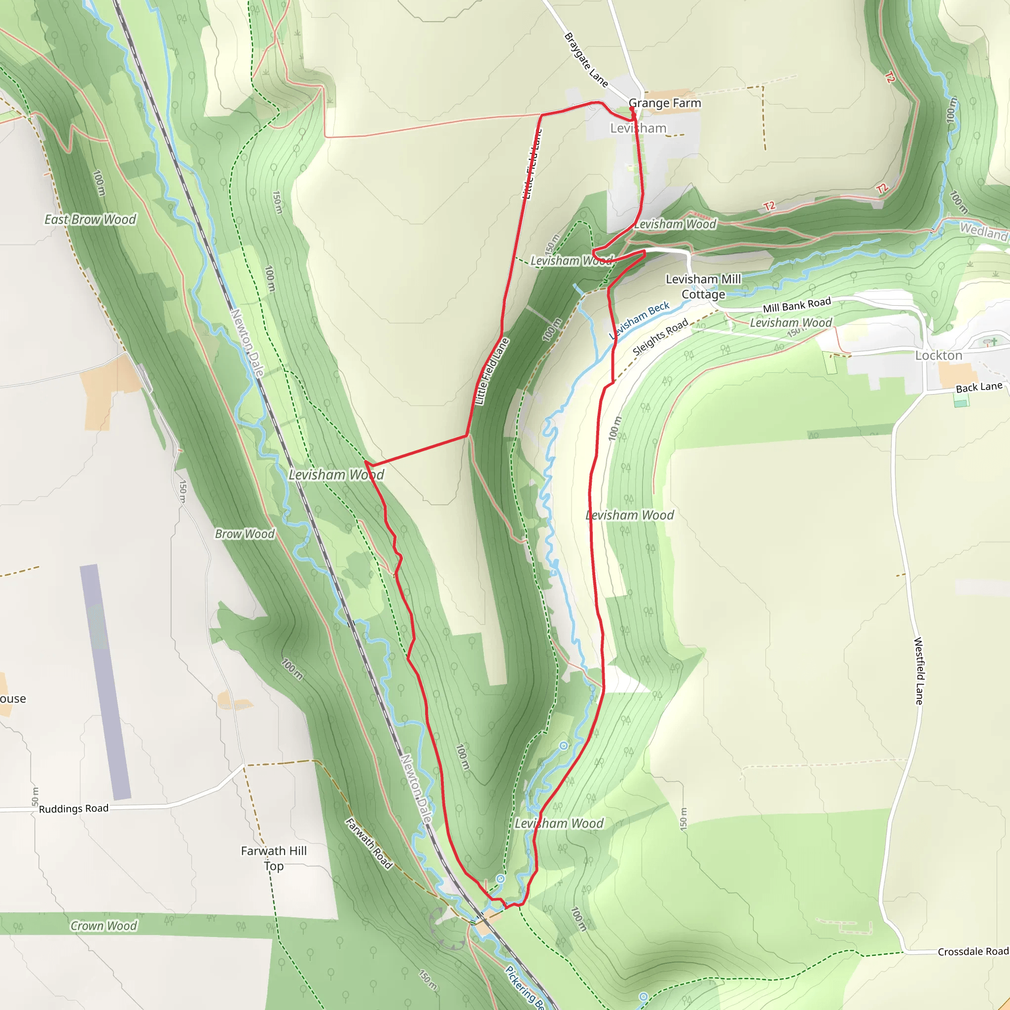 Levisham Wood Loop mobile static map