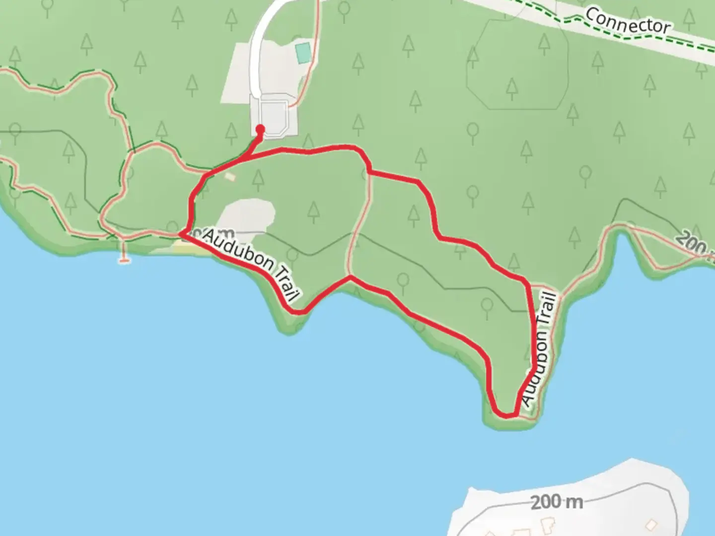 An image depicting the trail Audubon Loop Trail and its surrounding area.