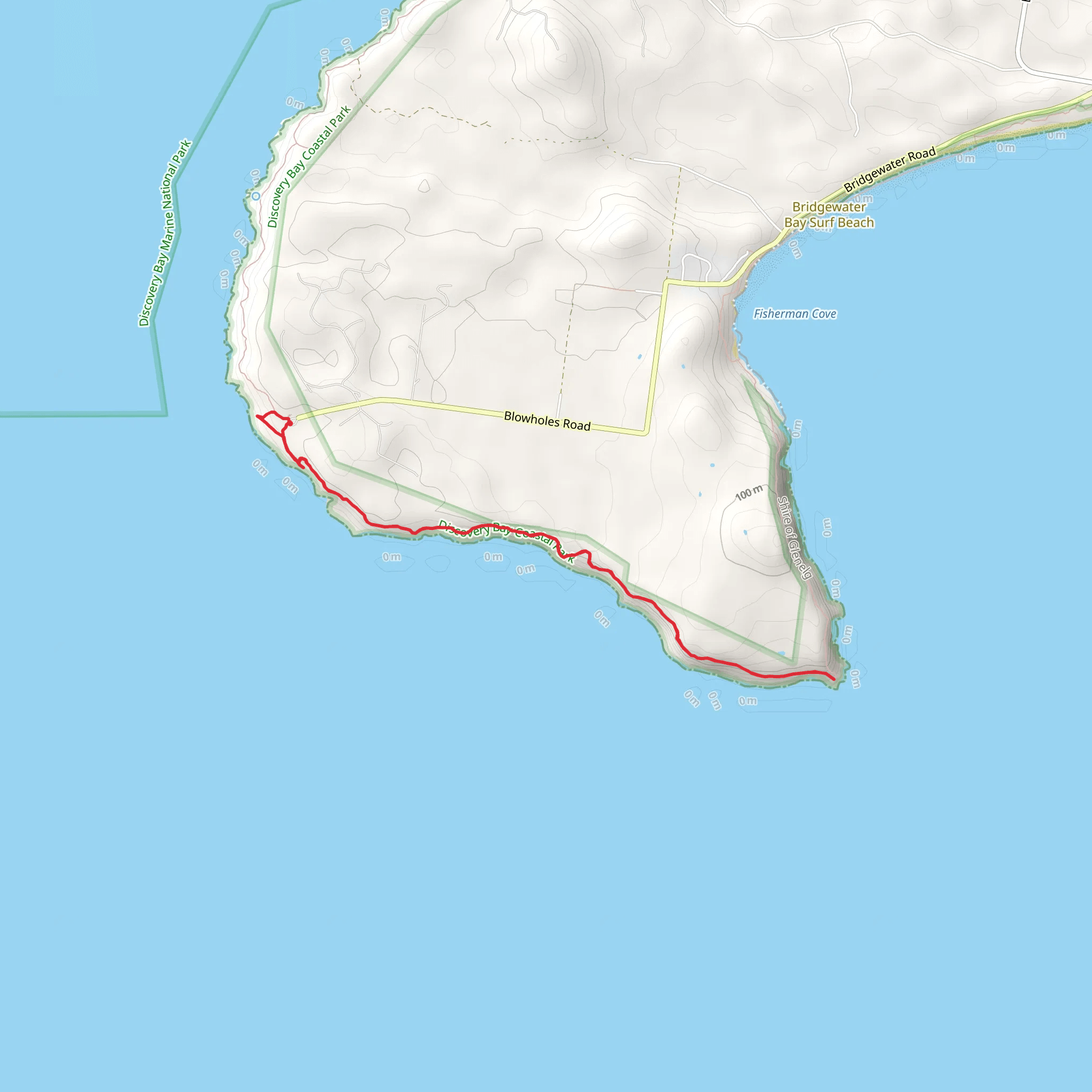 Blowholes to Cape Bridgewater Seal Colony Trail mobile static map