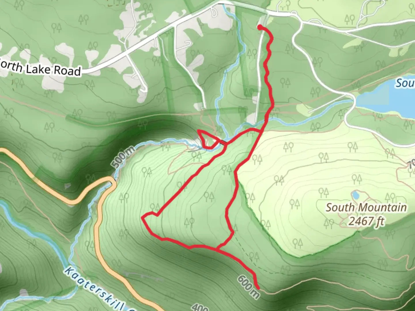 An image depicting the trail Escarpment Trail from Scutt Road and its surrounding area.