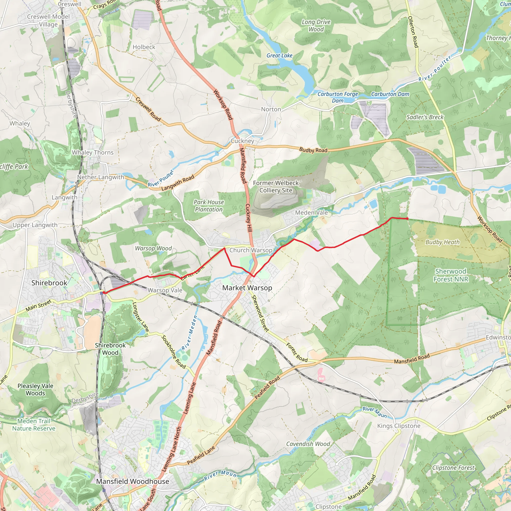 Holborn Hill Plantation and The Carrs Walk mobile static map