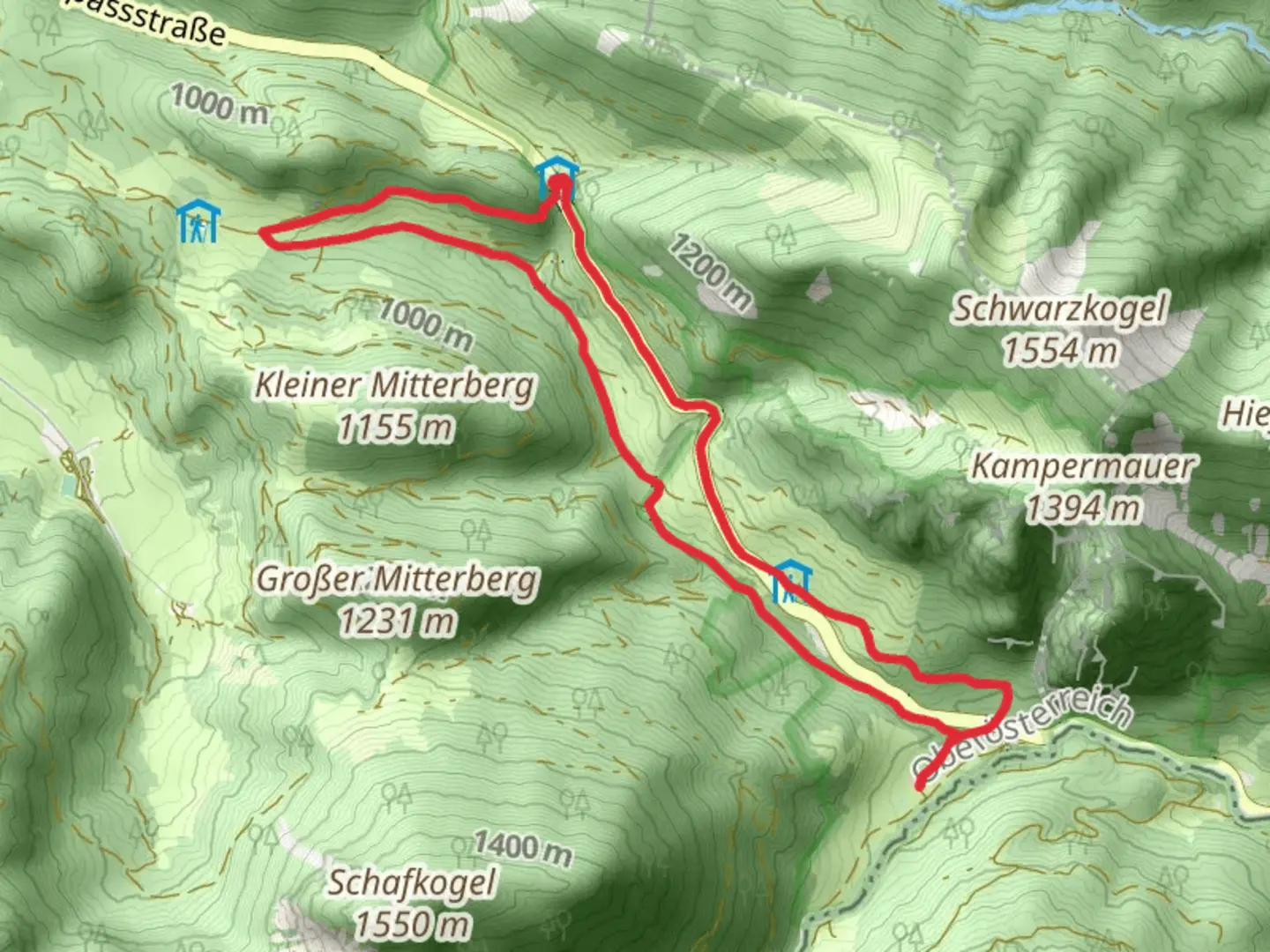 An image depicting the trail Rosenau Loop and its surrounding area.