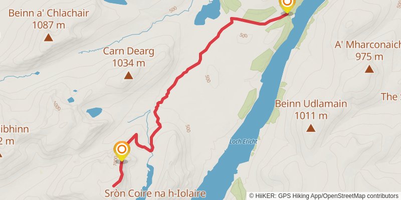 Ben Alder and Loch Ericht from Dalwhinnie stage 2 Map