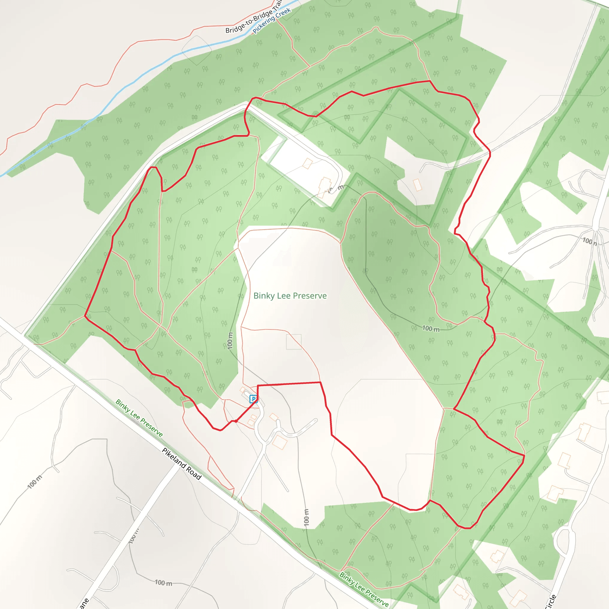 Binky Lee Preserve Trails Loop mobile static map