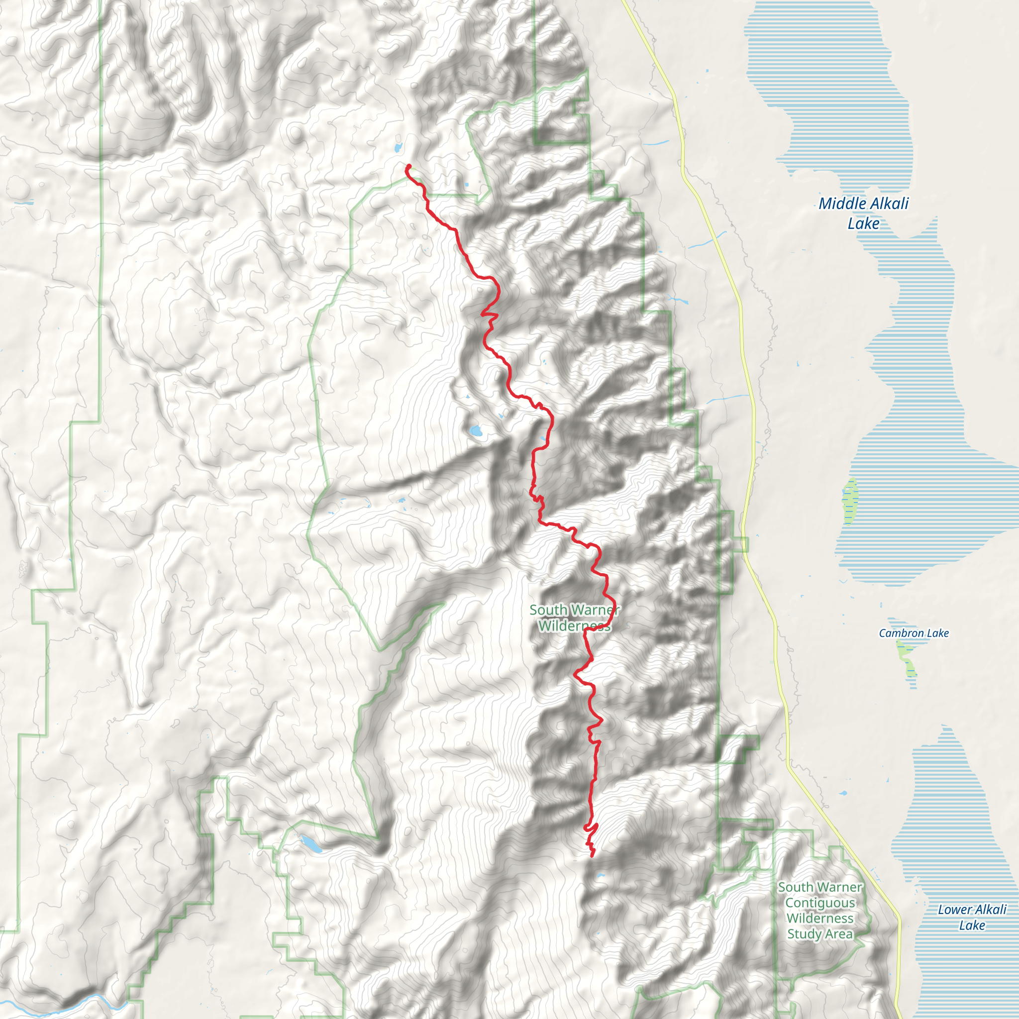 Owl Creek via Summit Trail mobile static map