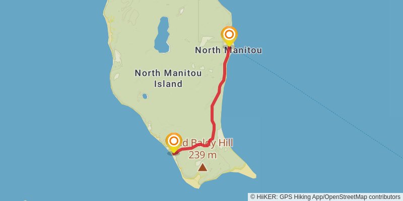 North Manitou Island Trail stage 2 Map