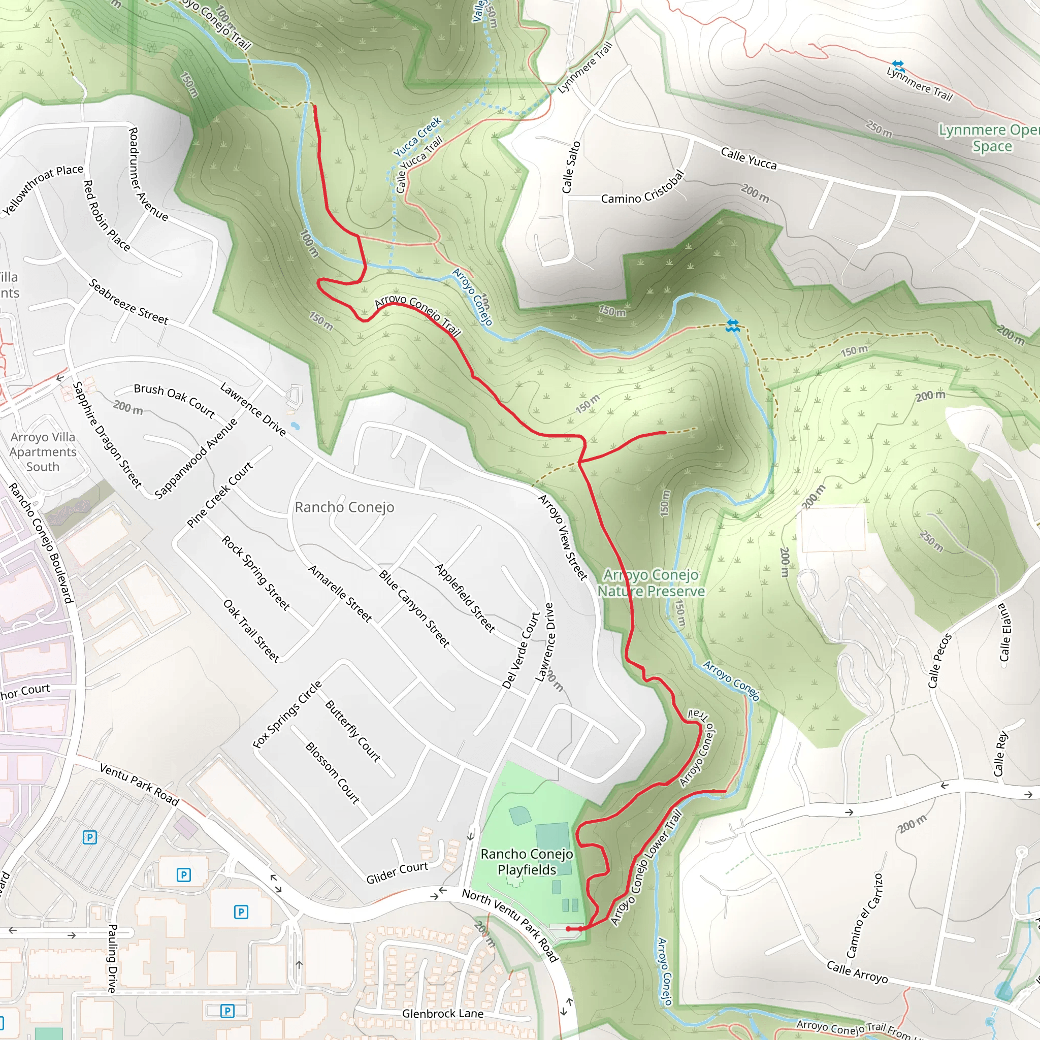 Arroyo Conejo Trail mobile static map