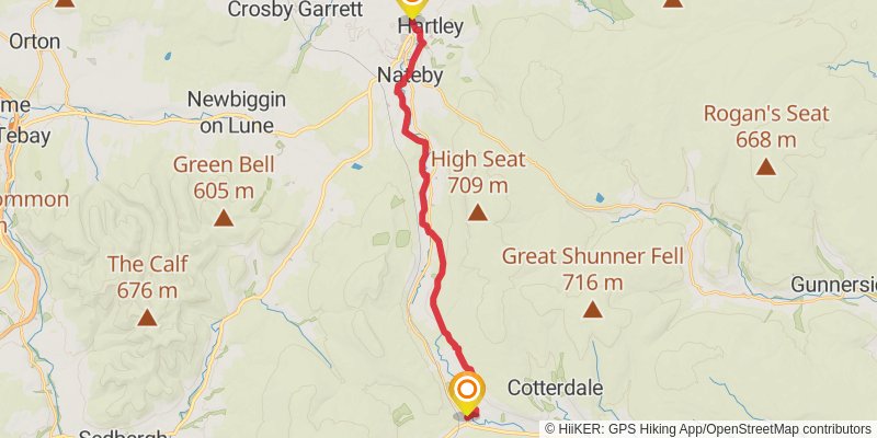 A Pennine Journey stage 17 Map