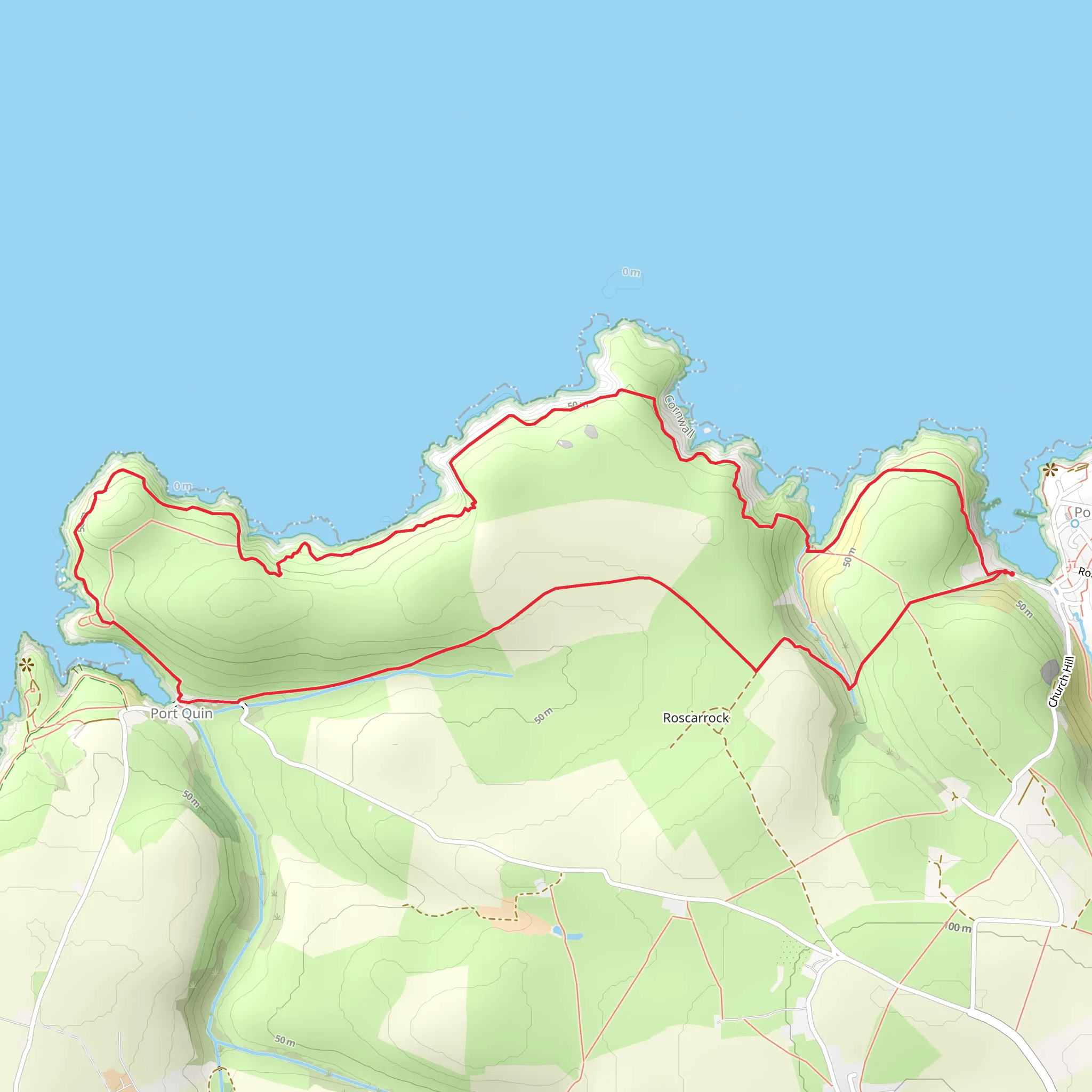 Port Isaac Loop mobile static map