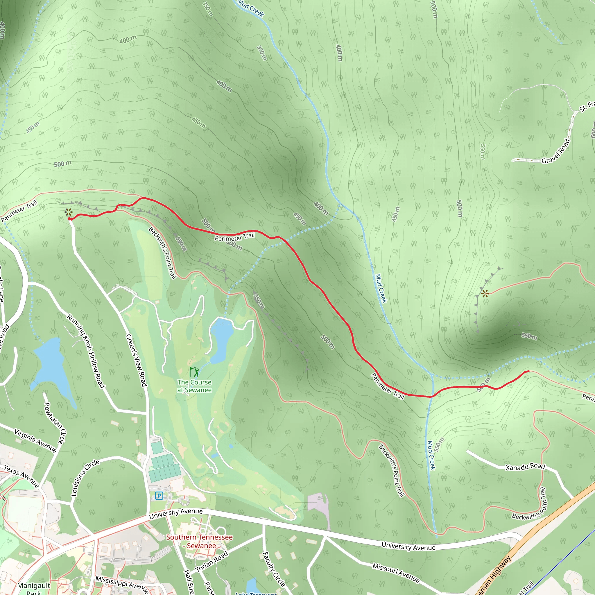 Perimeter Trail - Mud Creek mobile static map