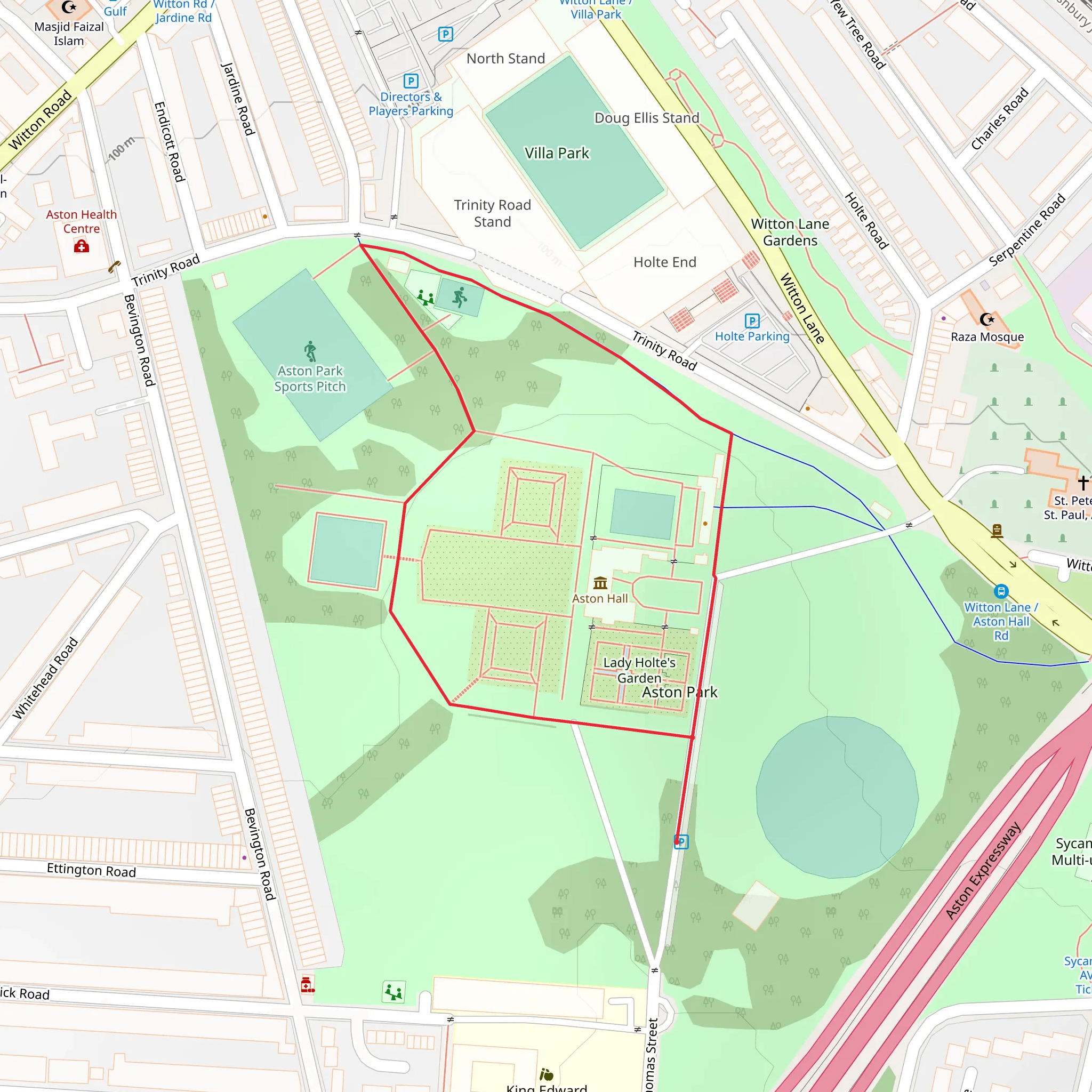 Aston Park Loop mobile static map