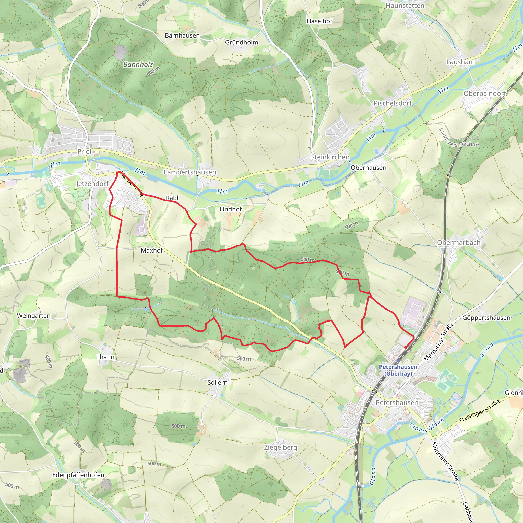 Petershausen - Oberbay Loop mobile static map