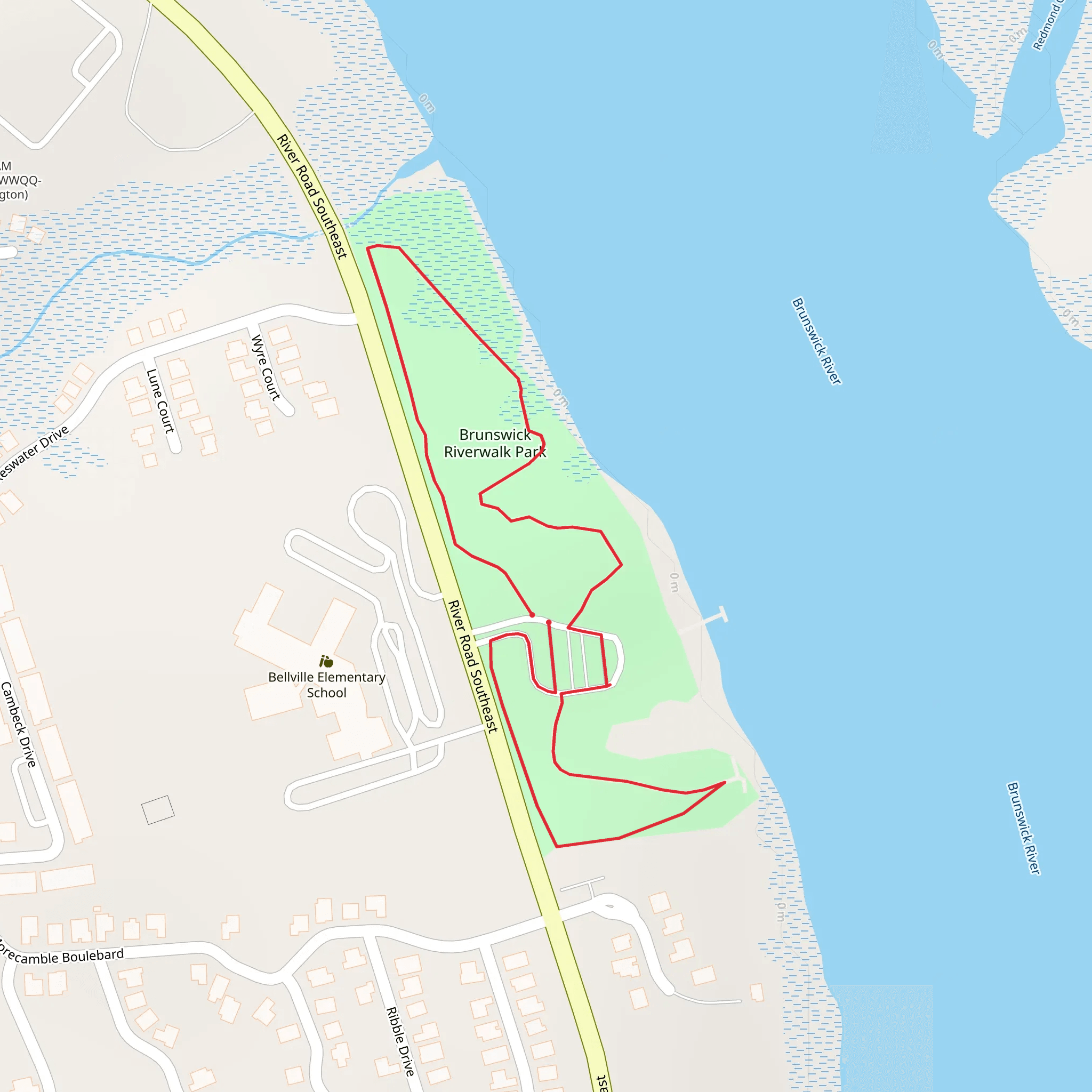 Brunswick Riverwalk Park Loop mobile static map