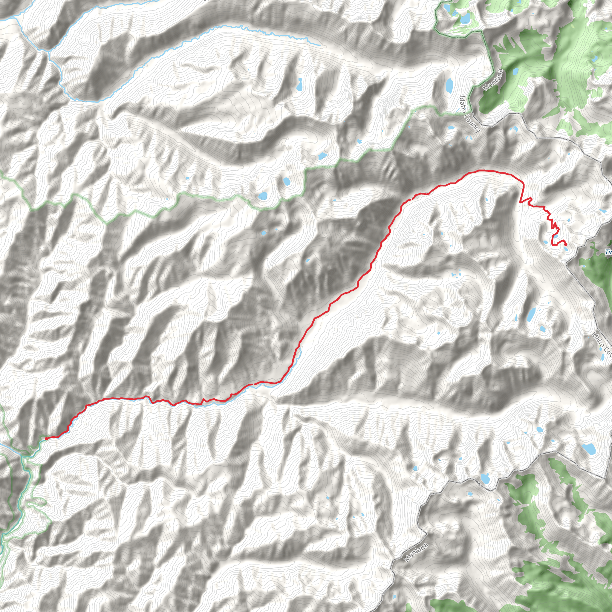White Cap Creek mobile static map