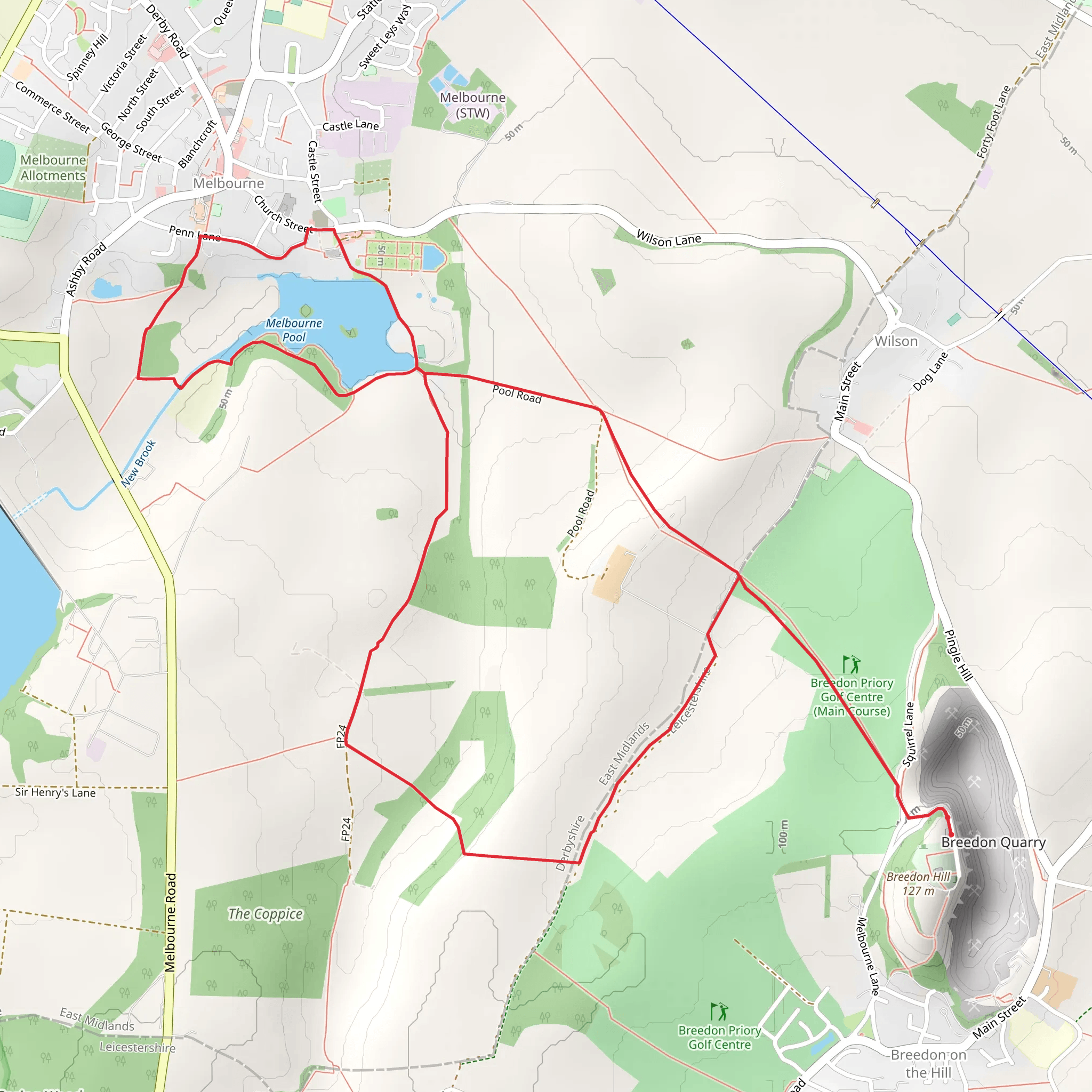 Melbourne Pool Loop mobile static map