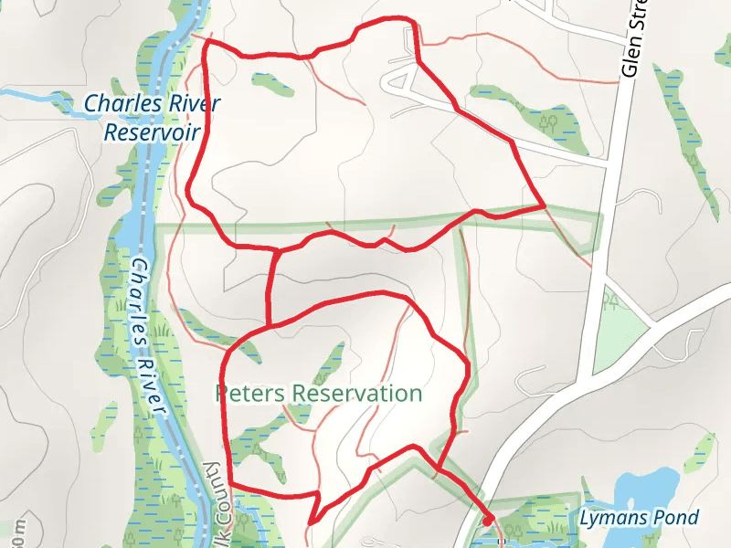 Loop around Charles River Reservoir