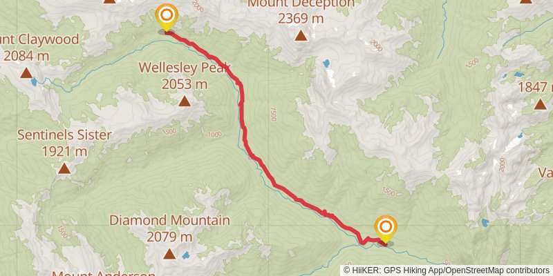 Dosewallips River via Dosewallips Road Trail stage 3 Map