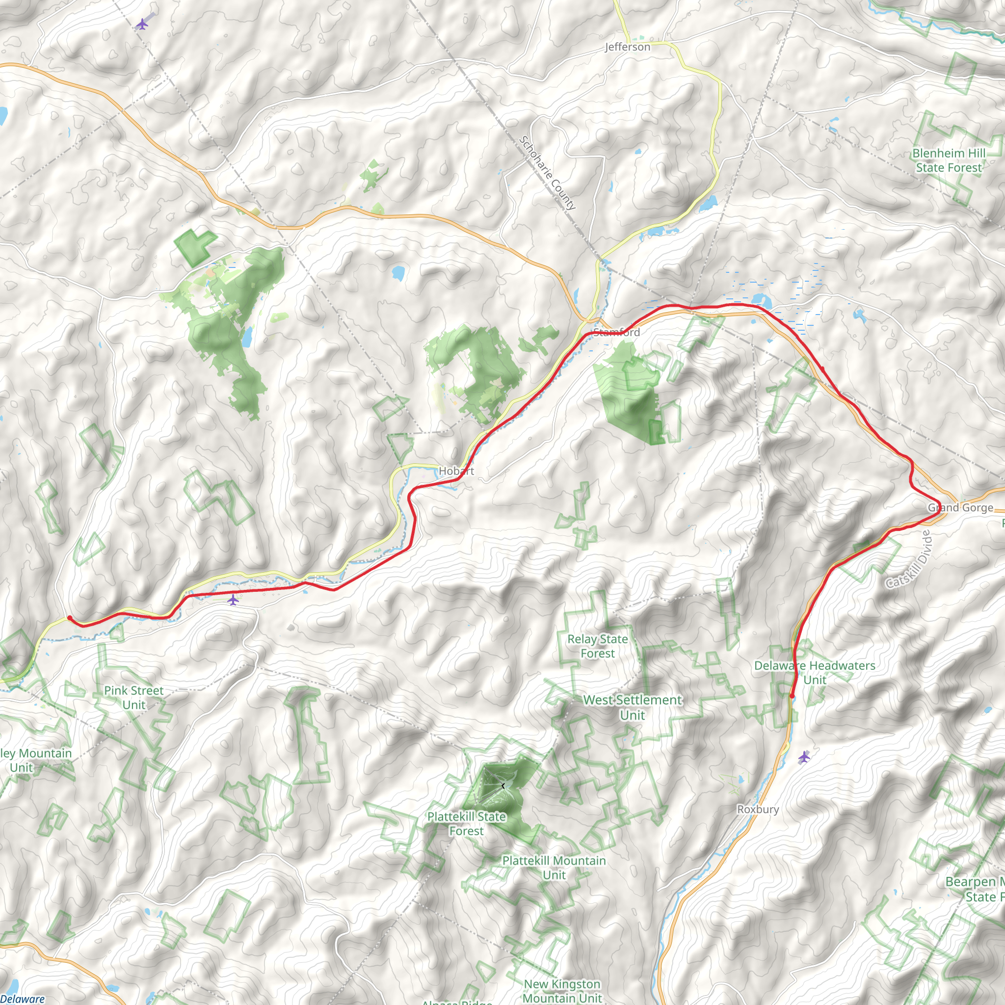 Catskill Scenic Trail mobile static map