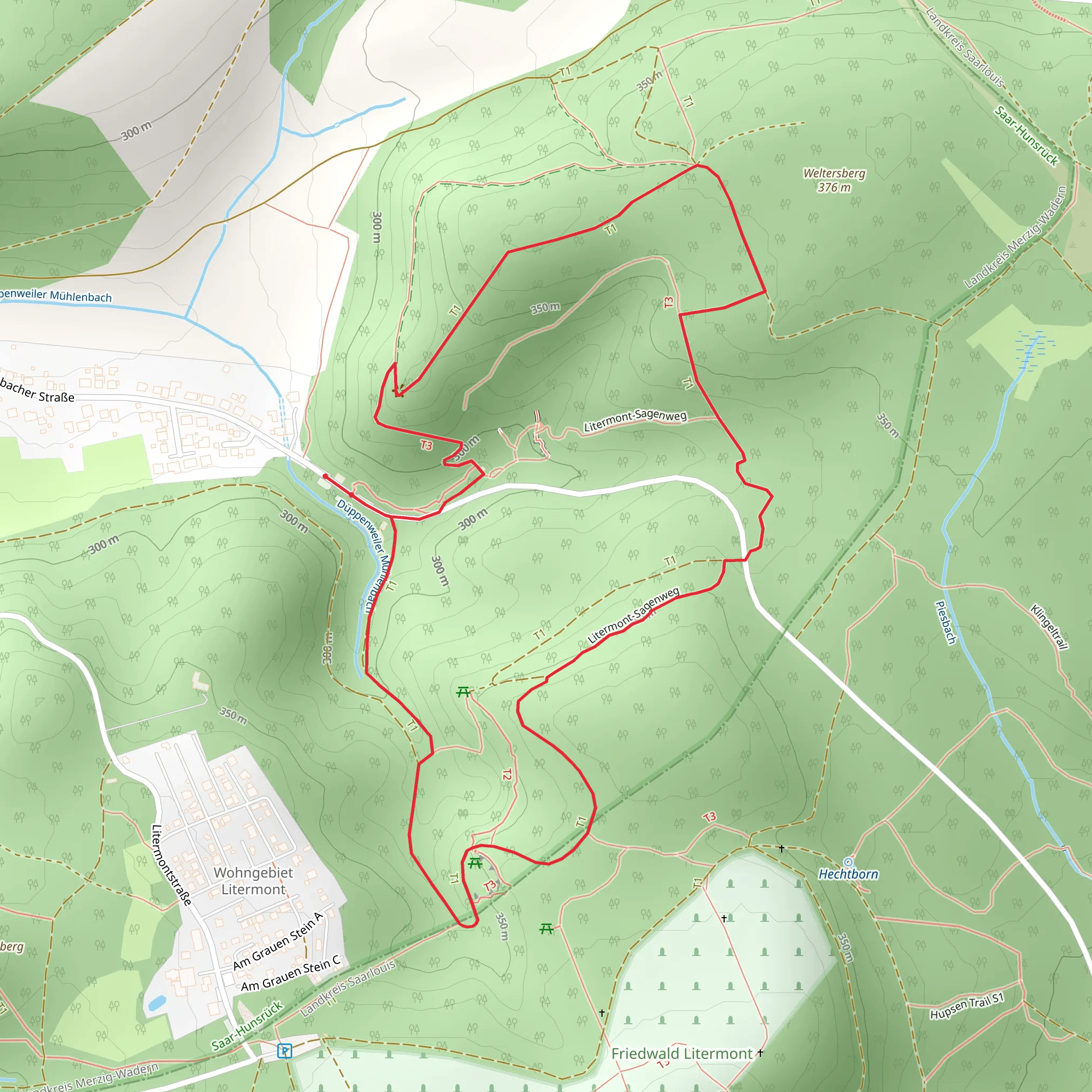 Litermont-Sagenweg Loop mobile static map