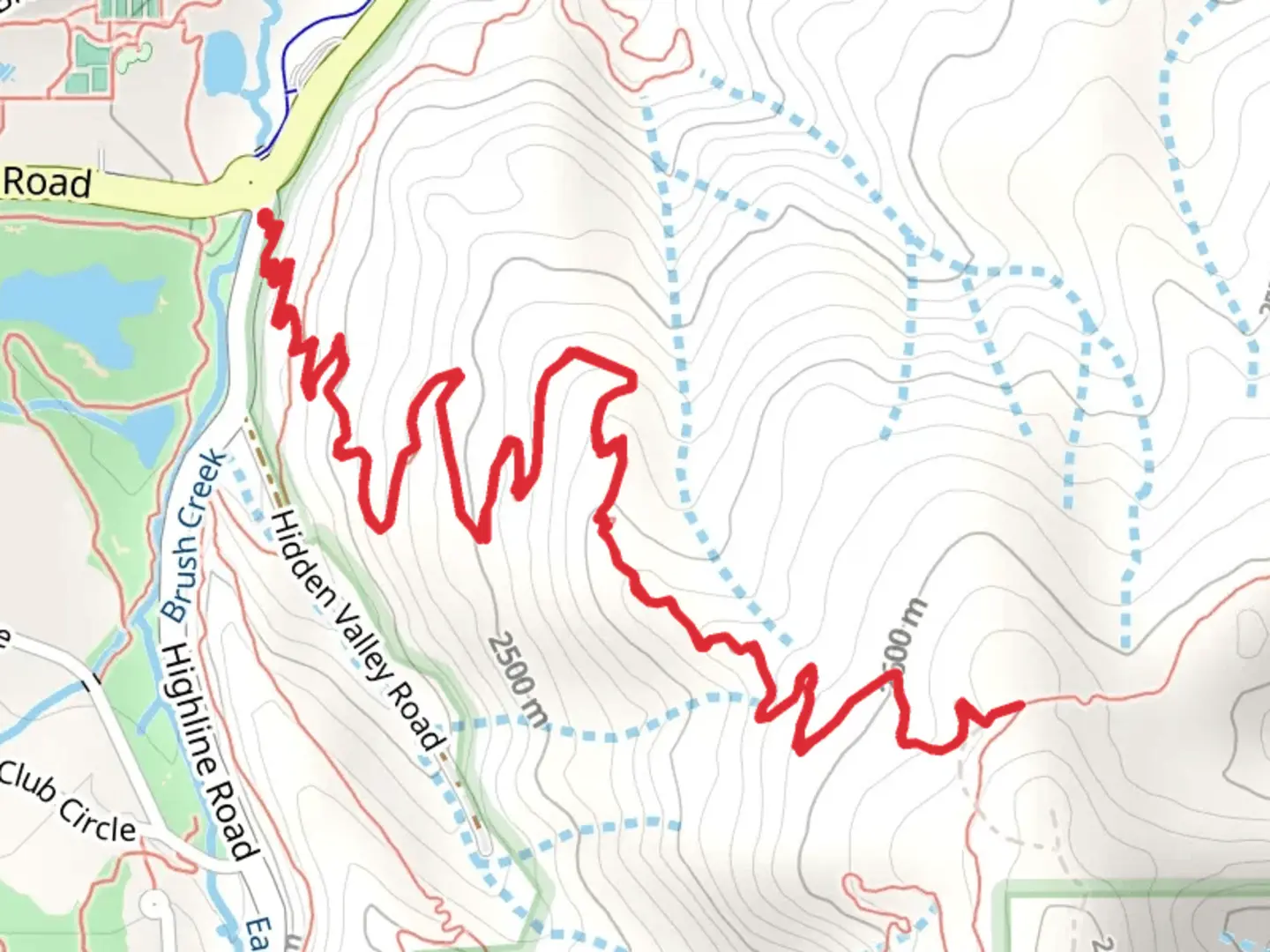 An image depicting the trail Viewline Trail and its surrounding area.