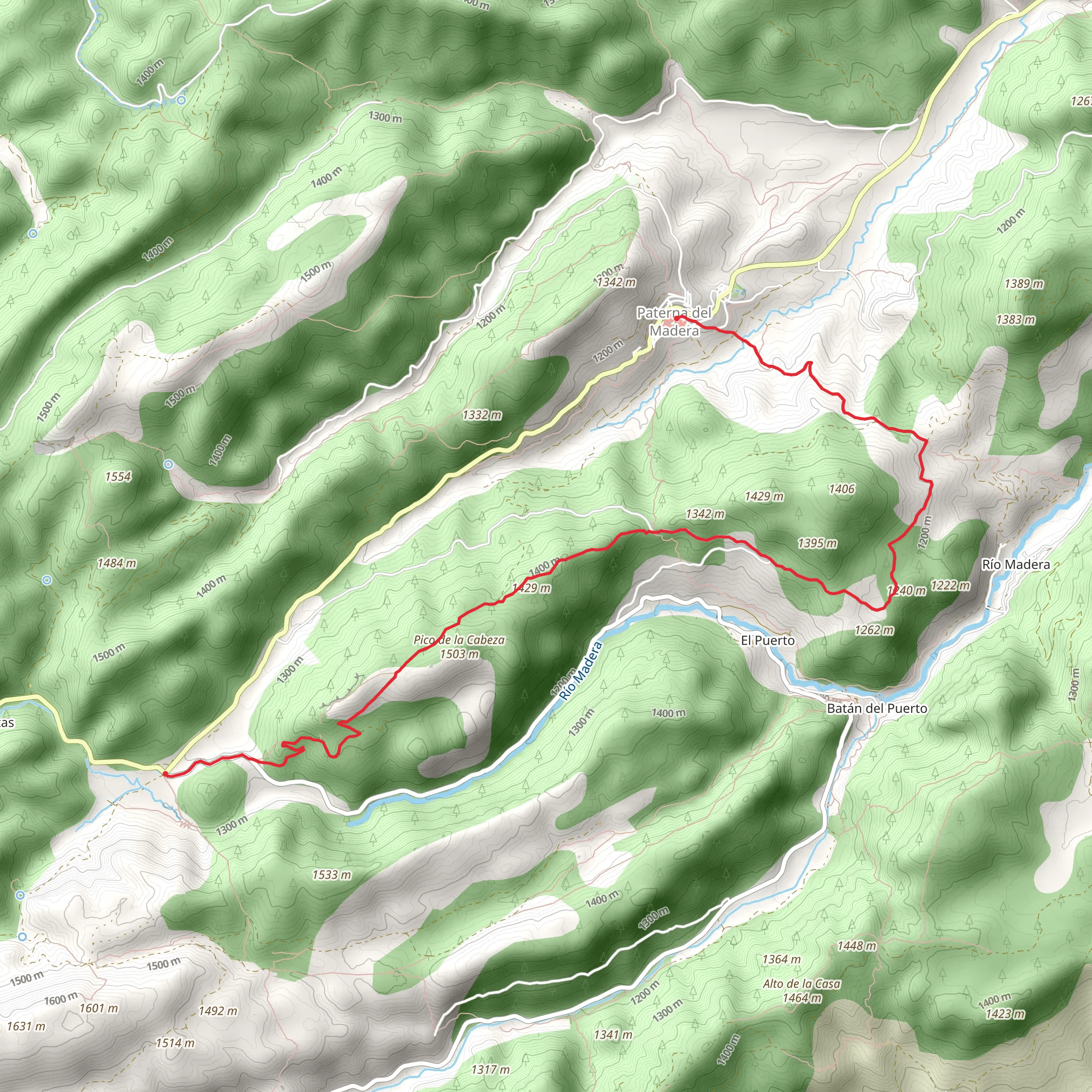 Through Pico Cabeza and Sierra Veracruz mobile static map