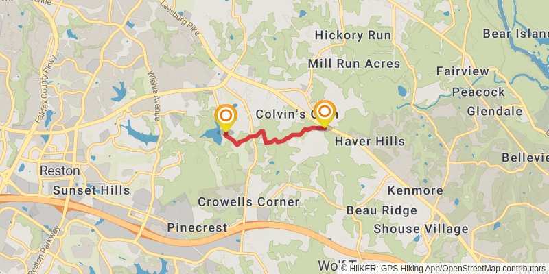 Fairfax Cross Country Trail spur 1 Map