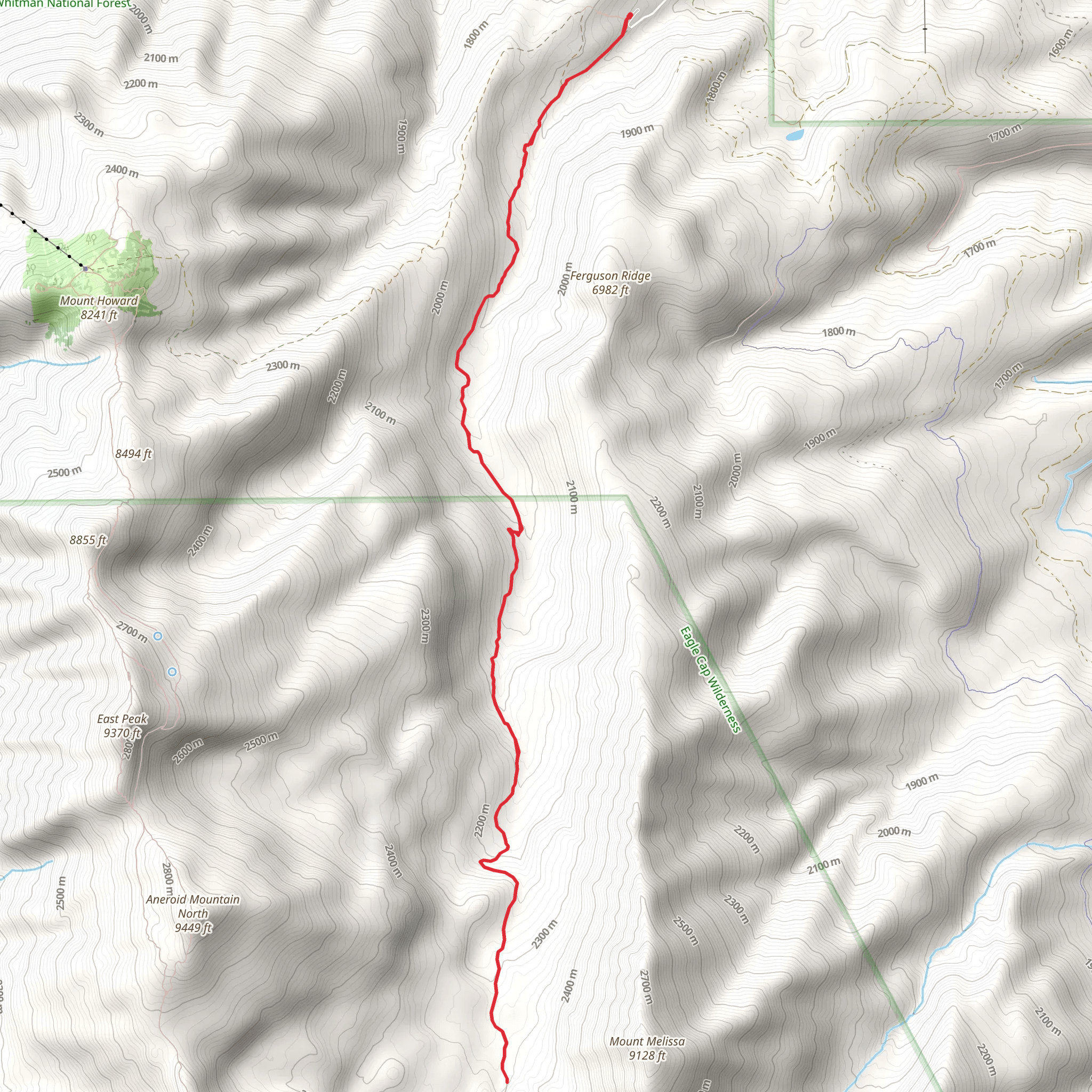 McCully Creek Trail mobile static map