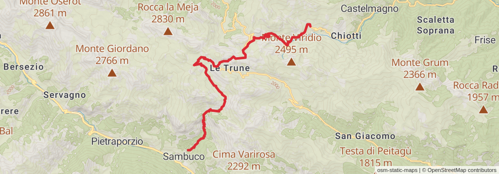 Sentiero Italia - Alps Section stage 168 Map