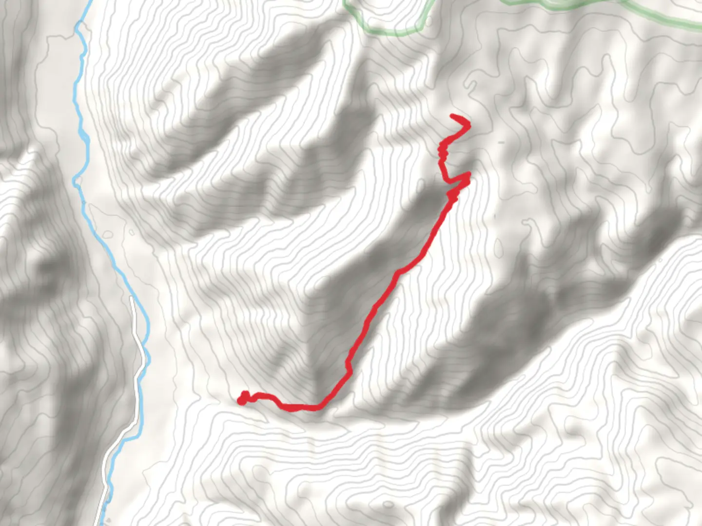 An image depicting the trail Honeymoon Creek and its surrounding area.