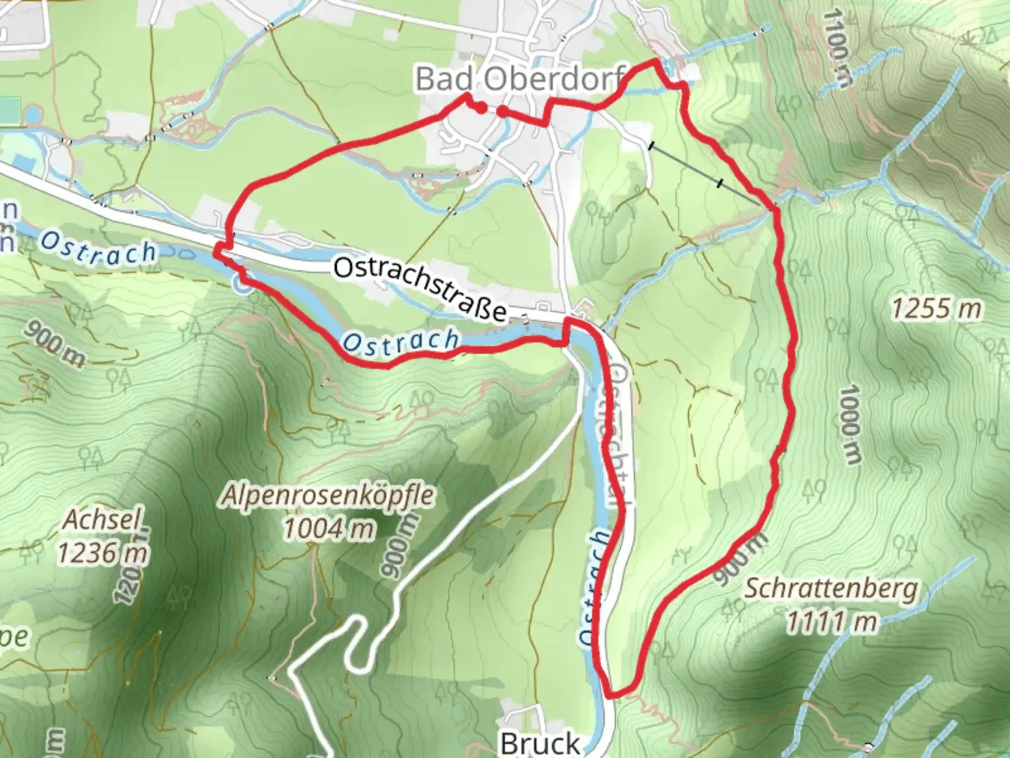 An image depicting the trail Wanderwegenetz Bad Hindeland and its surrounding area.