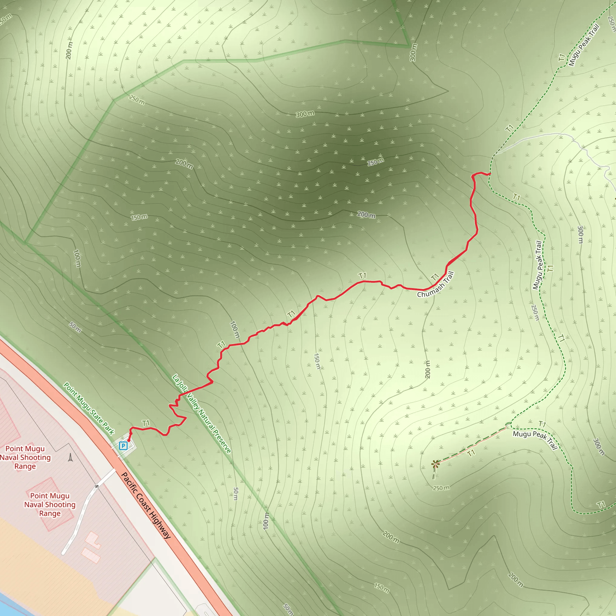 Chumash Trail mobile static map