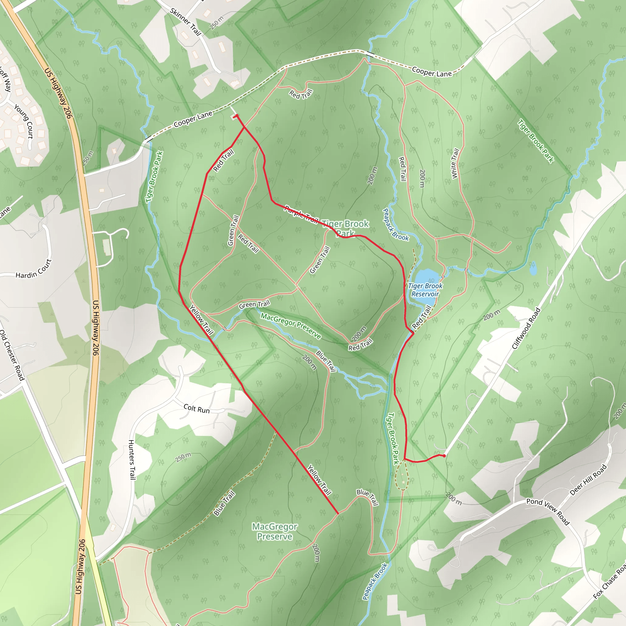 Yellow Trail mobile static map